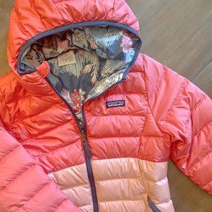 Girls' Reversible 100% Down Patagonia Coat - Sz.12-13